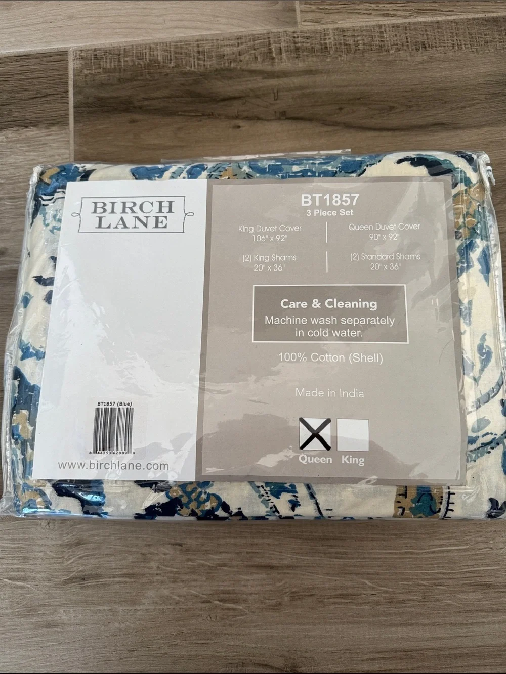 New Birch Lane Queen Duvet 3 piece set with pillow shams